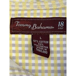 Tommy Bahama Polo-Yellow Plaid-Size Large